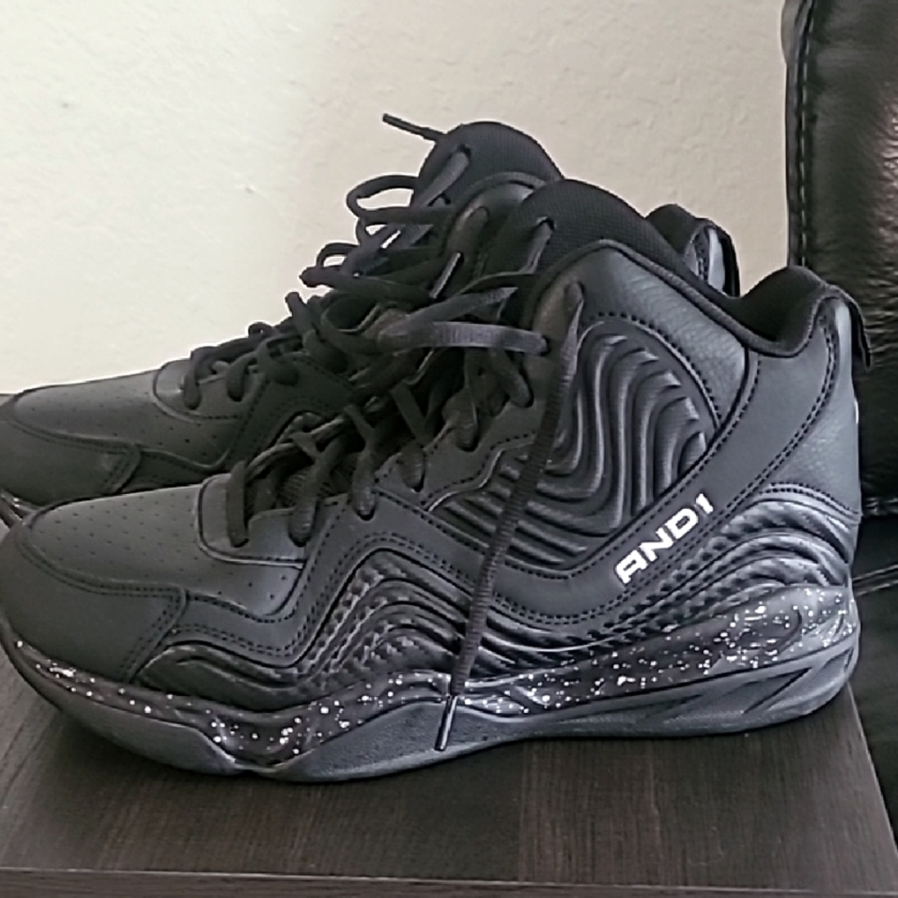 AND1 Black High-Top Sneakers